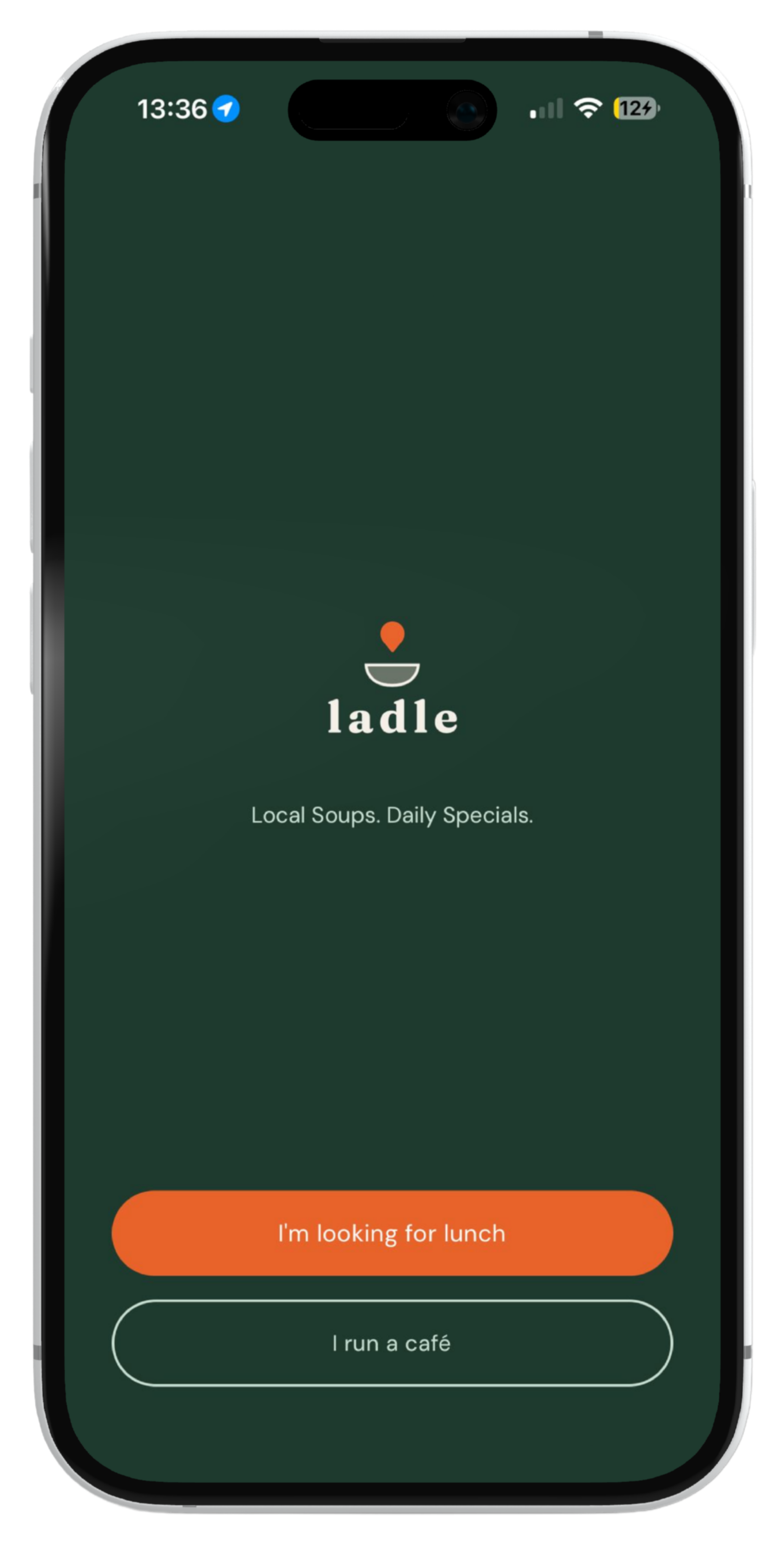 Ladle welcome screen
